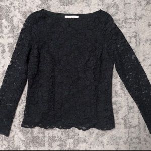 TORY BURCH navy lace top